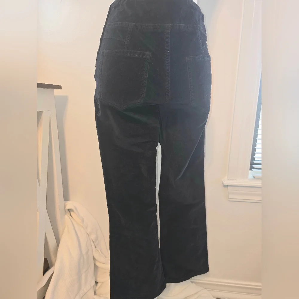 Free People In My Feelings Black Velvet Crop Flare Pants Size XS - Picture 4 of 13